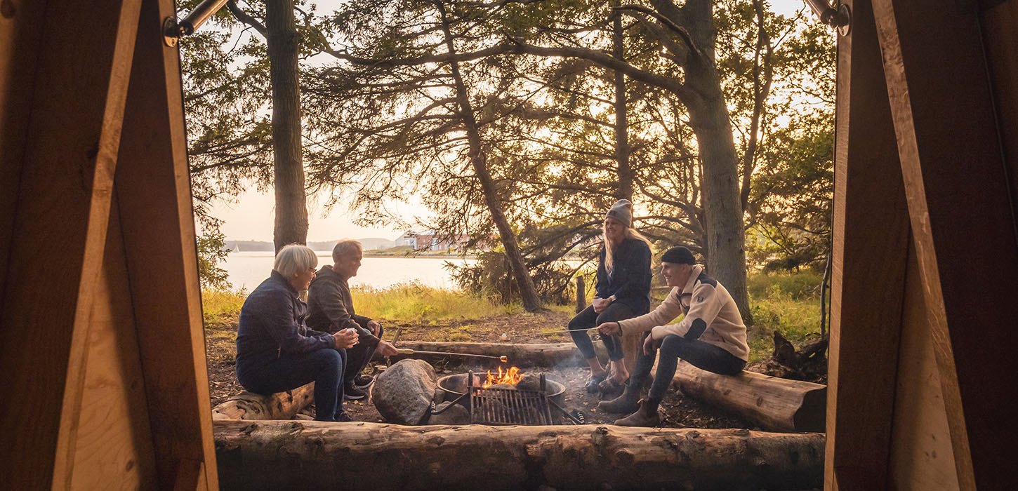 Bål ved shelterplads
