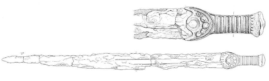 Tegning af sværdfund