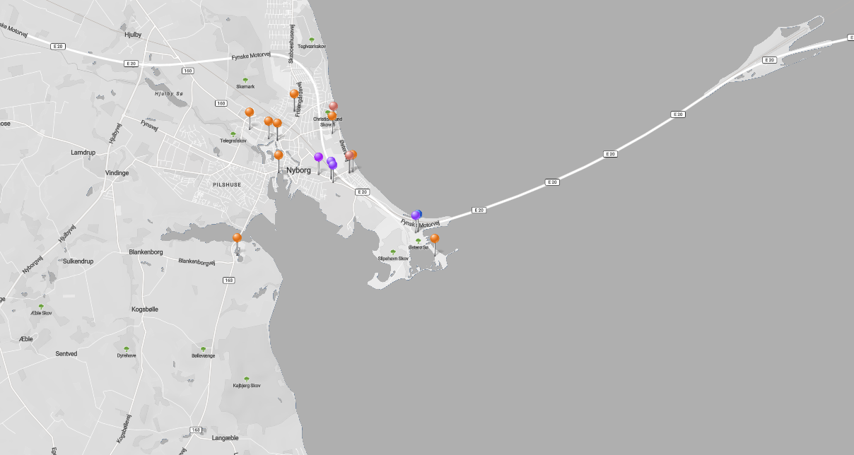 På dette billede kan du se, hvilke muligheder der er for at oplade sin hybrid- eller elbil