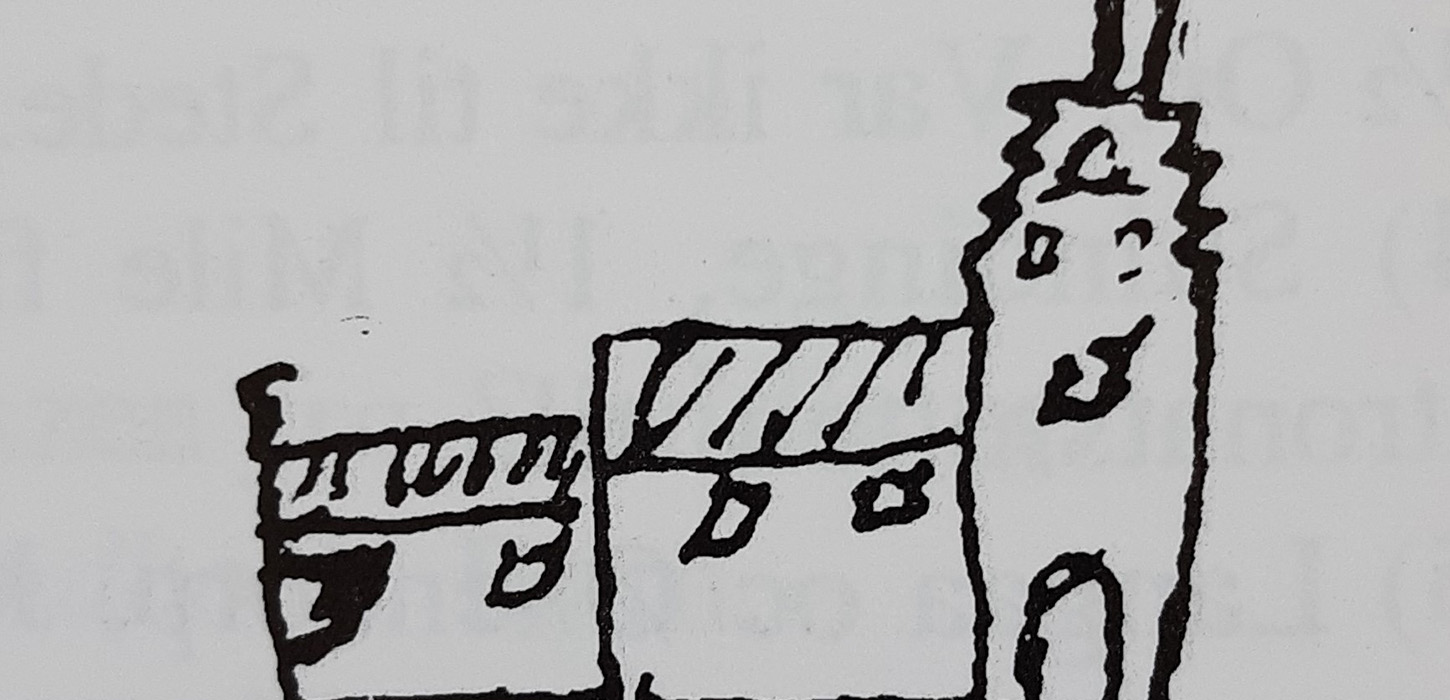 Biskop Jacob Madsen besøgte i 1588 Øksendrup Kirke - Illustration af Biskop Jacob Madsen (1588)