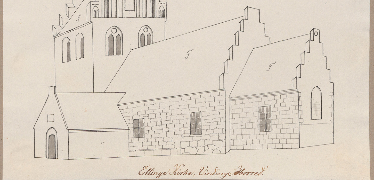 Illustration af Ellinge Kirke