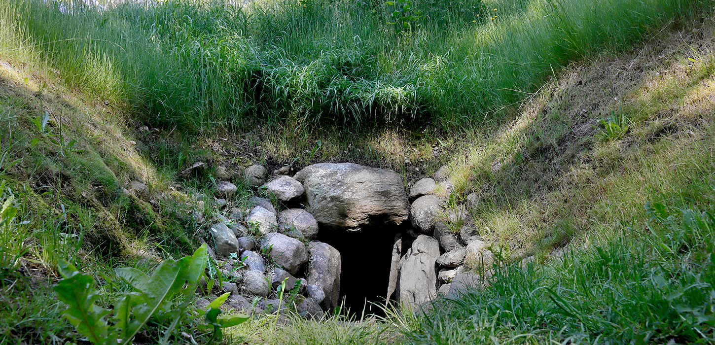 Indgangen til jættestuen ved Sulkendrup Mølle