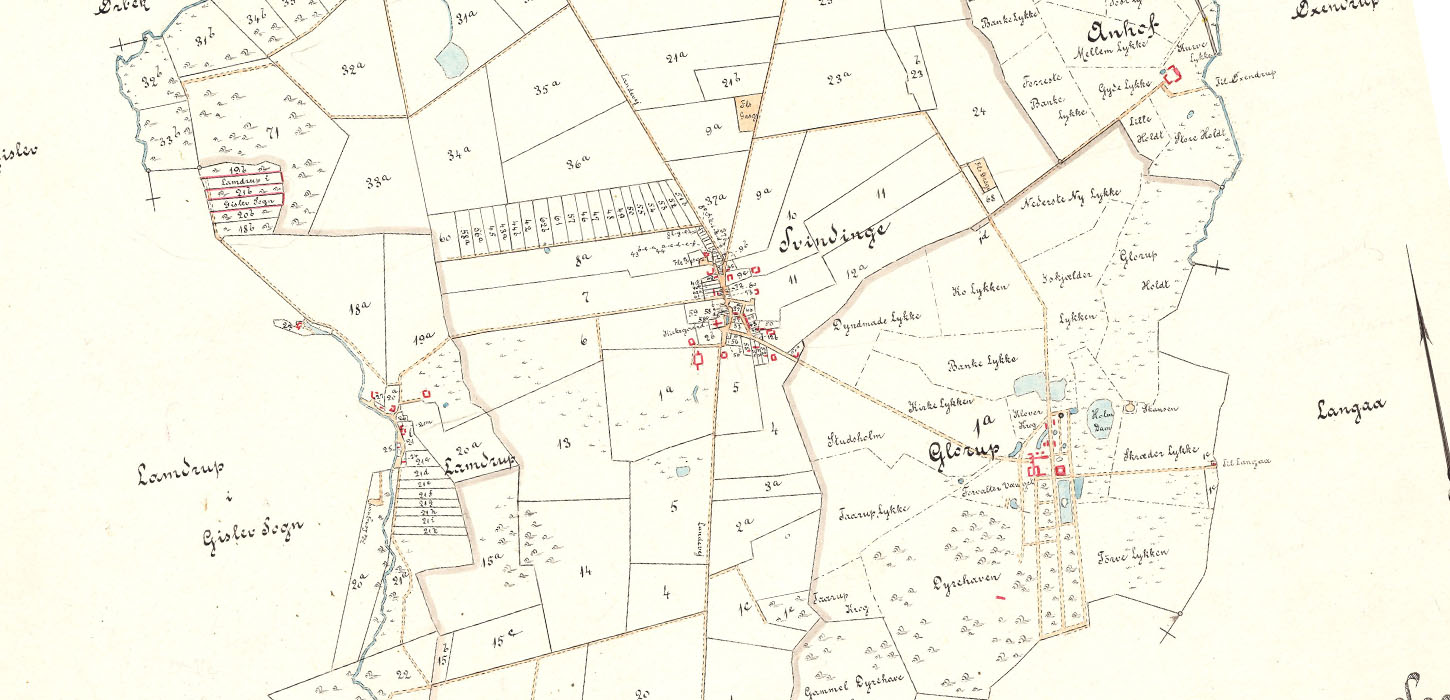 Kort over Svindinge Sogn anno 1899