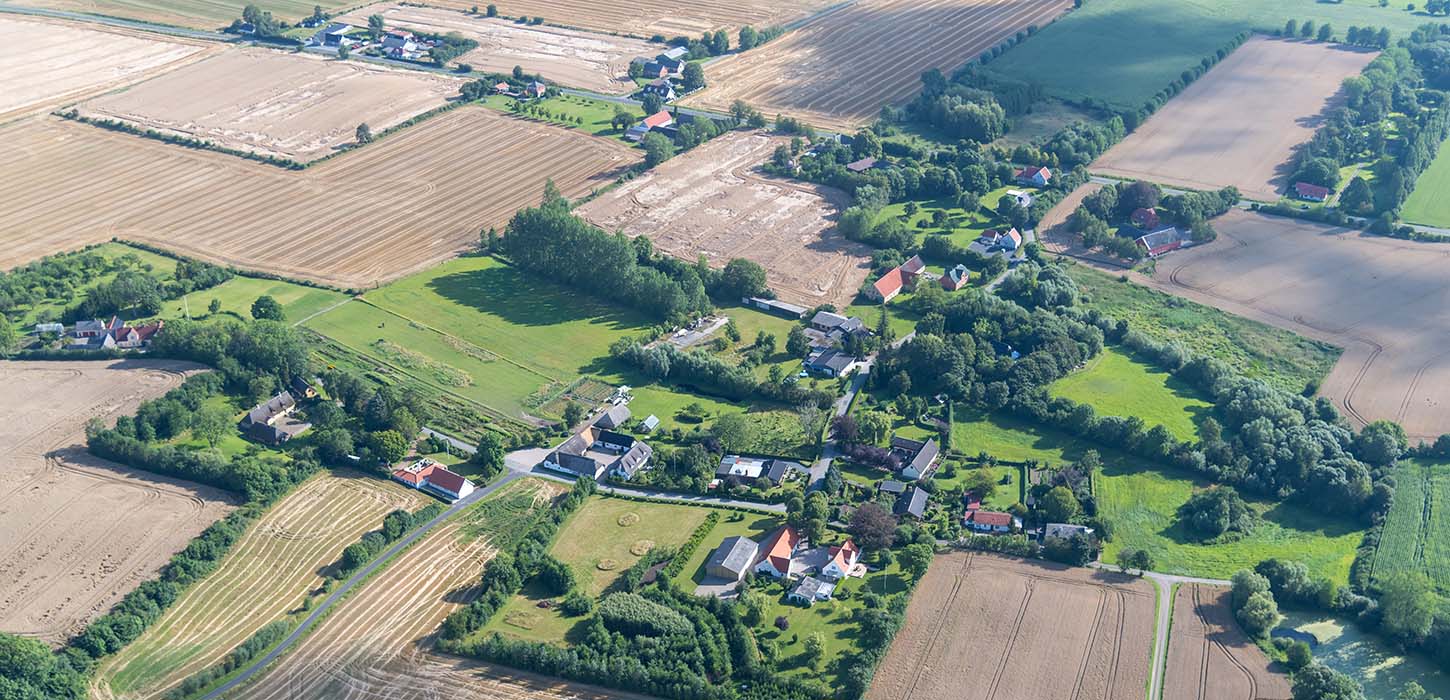 Luftfoto over Såderup fra 2019