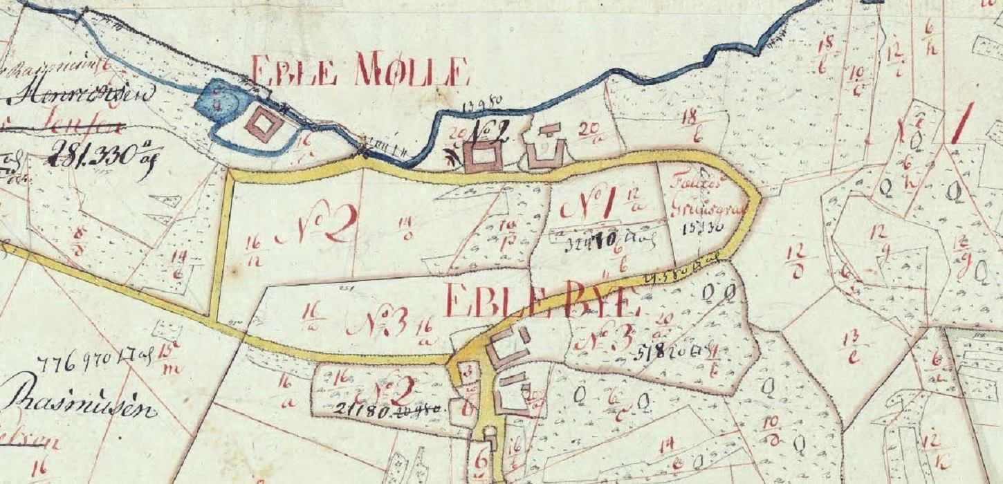 Æble på det første matrikelkort fra 1809