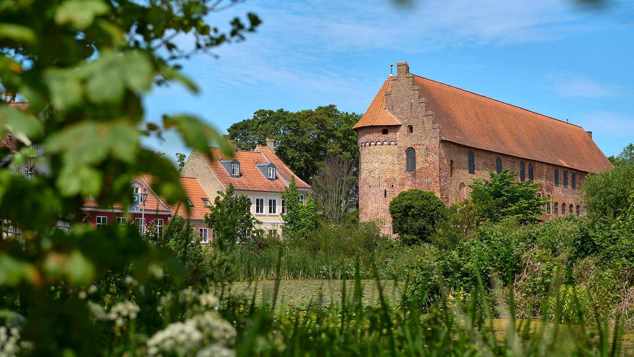 The Royal Castle of Nyborg on a bright sunny day